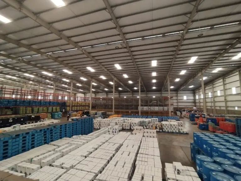 Palletised products in the GP Pakistan warehouse