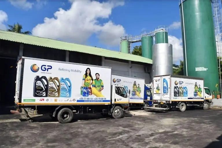 GP delivery trucks at GP Tanzania