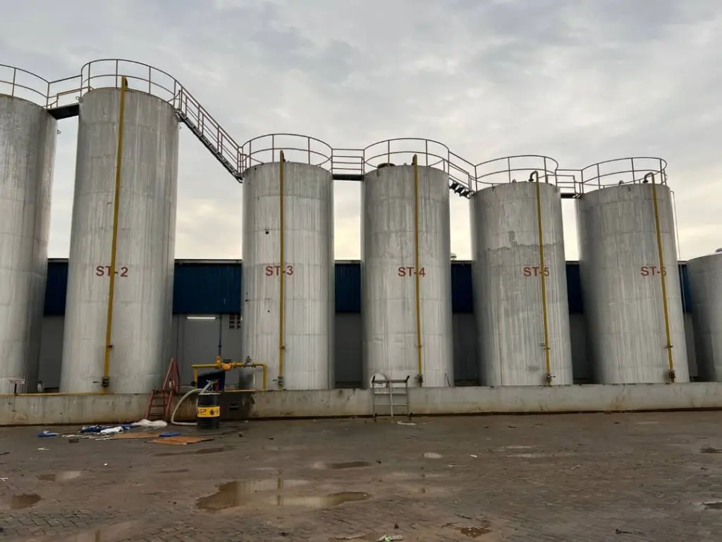 Storage tanks at GP Tanzania