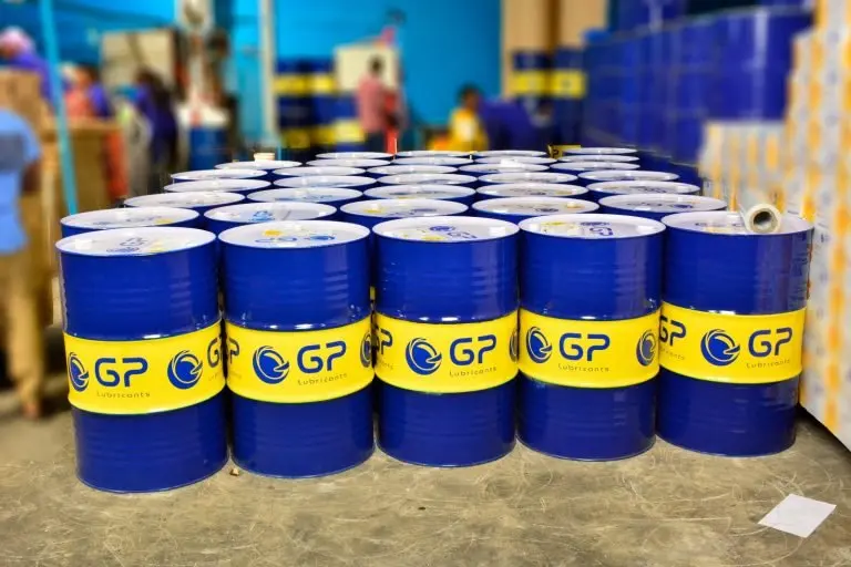GP drums stacked at GP Uganda
